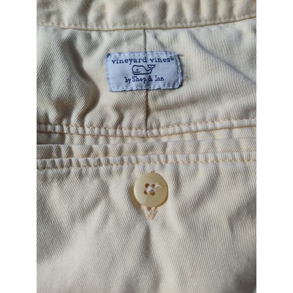 Vineyard Vines by Shep and Ian Men's Chino Shorts Pale Yellow 8" Inseam Size 32 - Picture 5 of 8